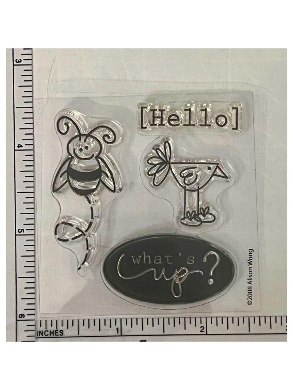 Studio G Allison Wong Bee Bird Clear Stamp Set Sentiments Scrapbooking